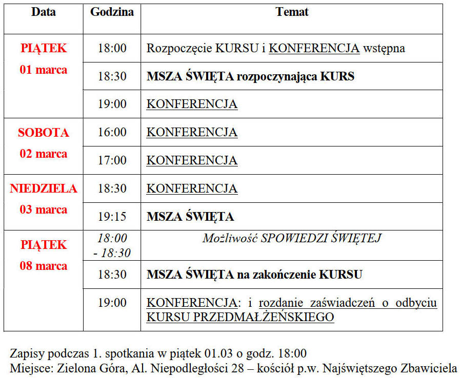 kurs 2024