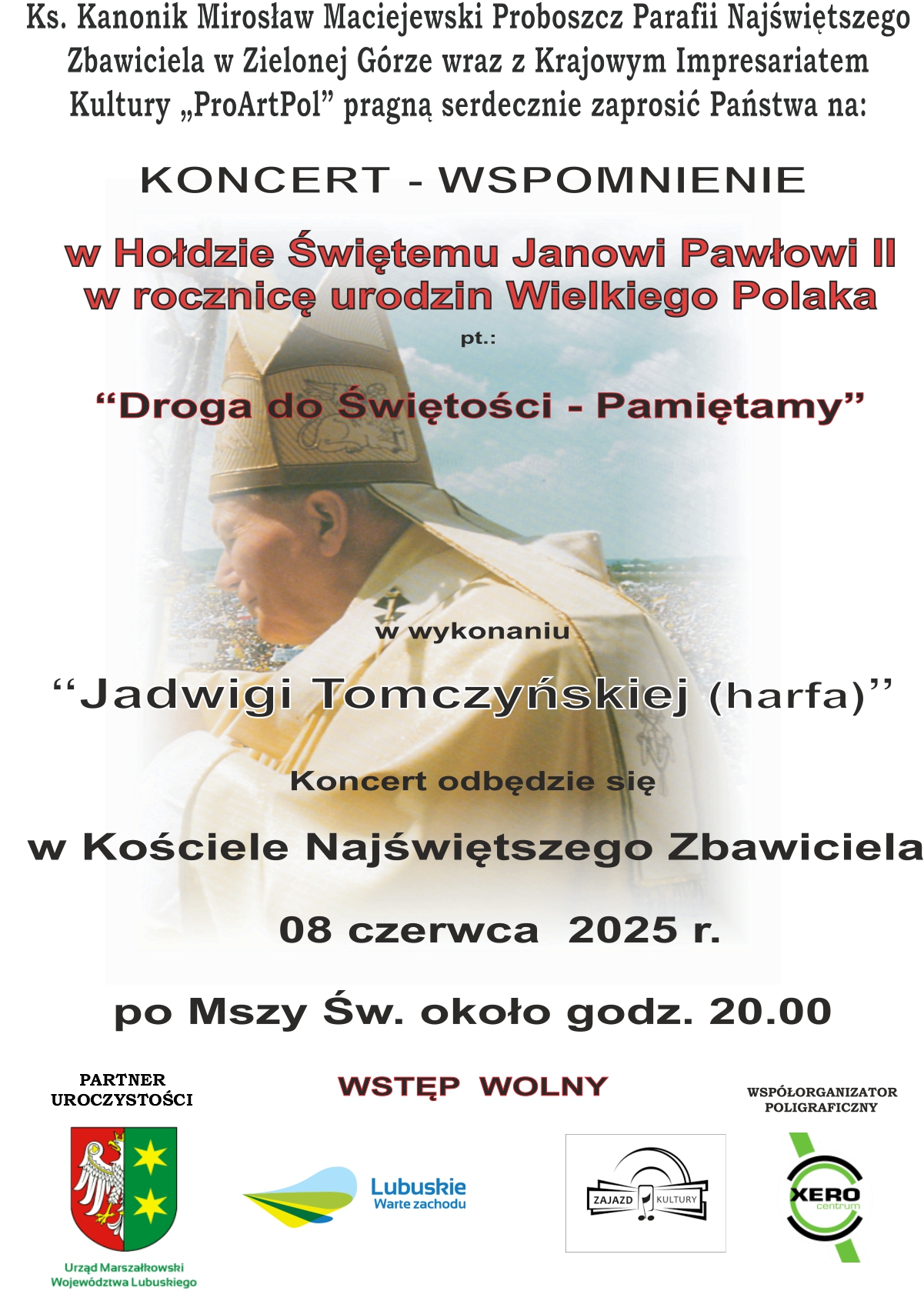 Plakat 3a Papieski Zielona Góra 08.06.2025 2