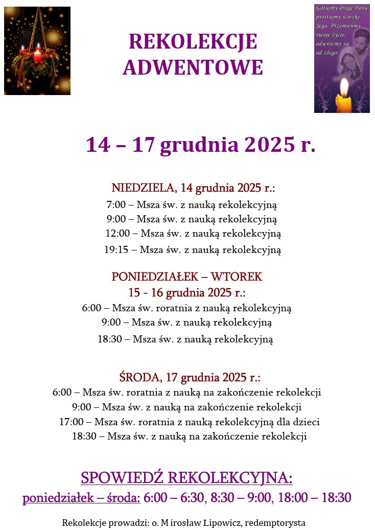 Rekolekcje adwentowe 2025 poprawione