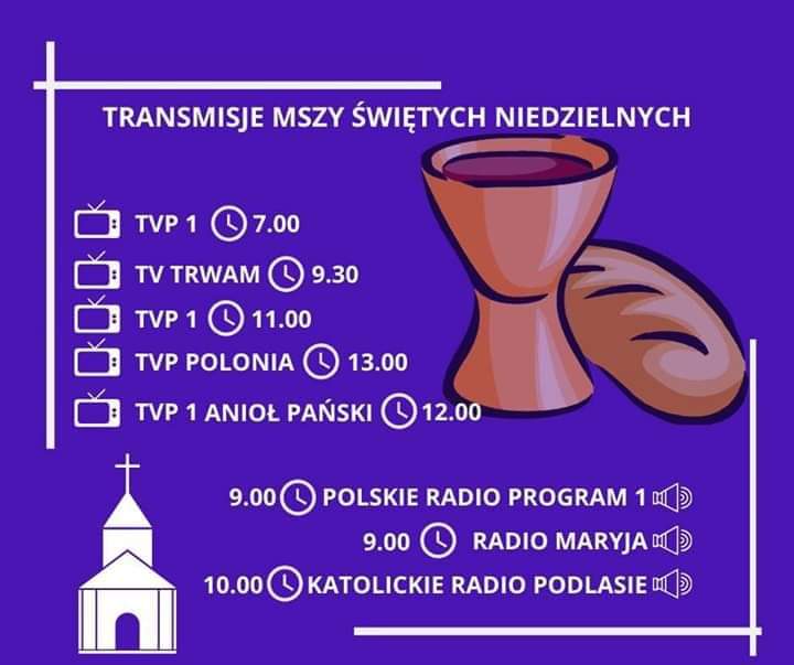 Transmisje mszy św koronavirus 2020