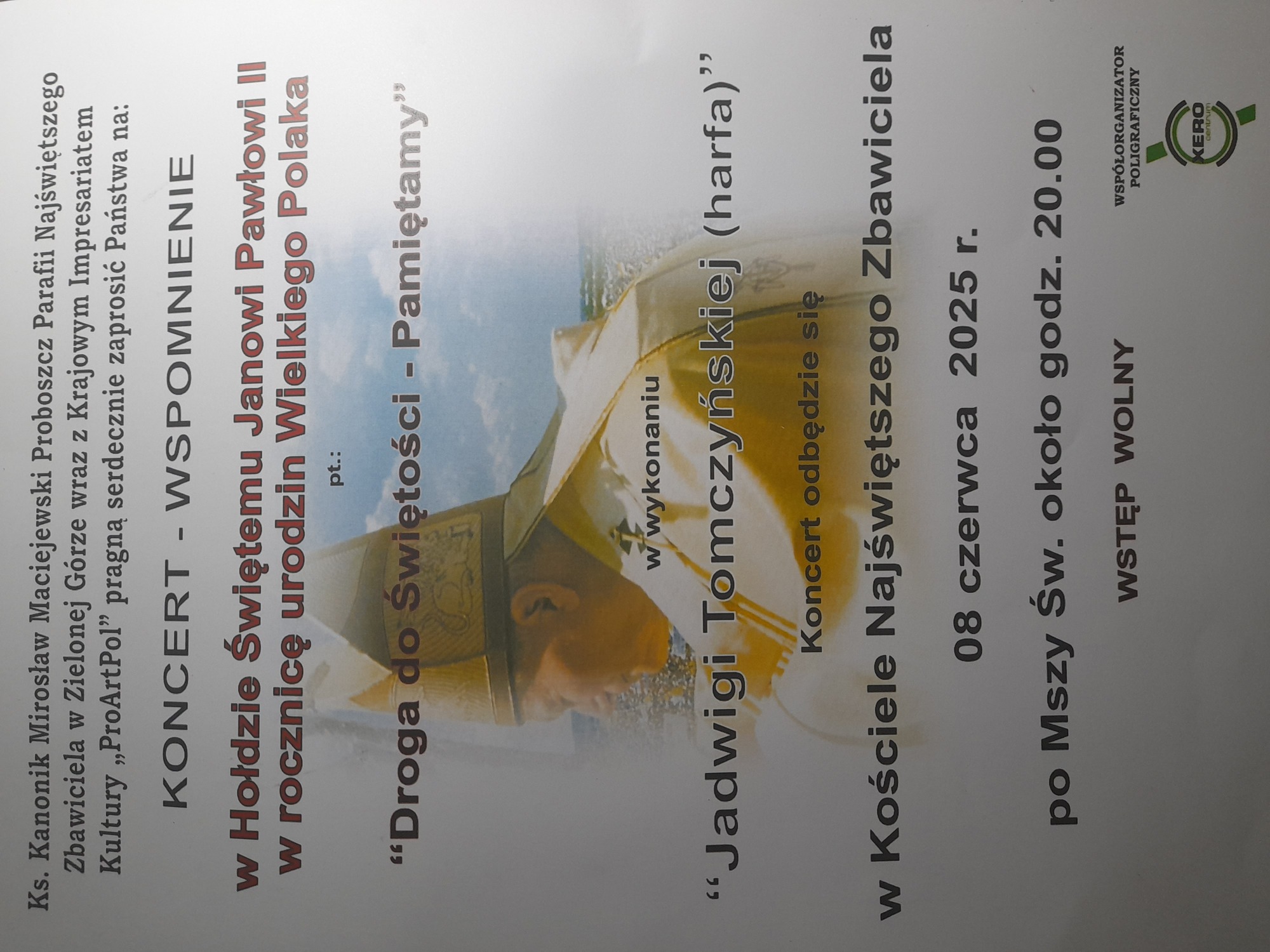 plakat koncert JP 2 